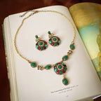 3-Piece Vintage Necklace & Earrings for Women - Piña Colada