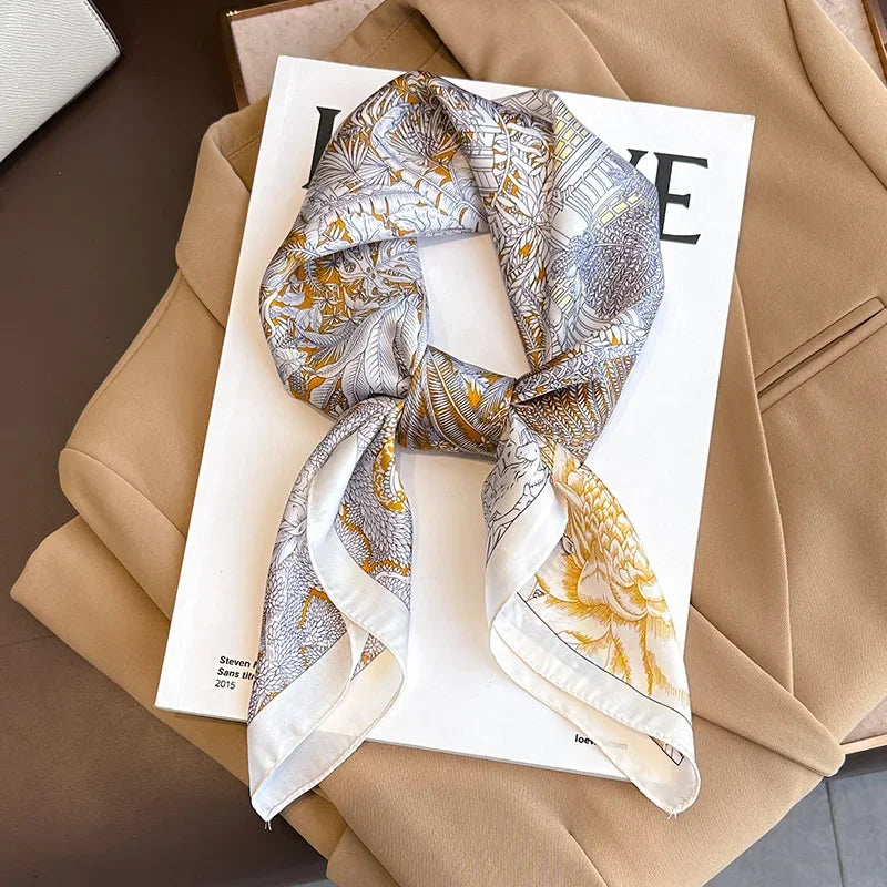 Bohemian Silk Scarf - Piña Colada