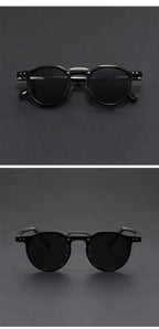 Retro Metal Frame Oval Sunglasses - Piña Colada