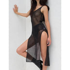 Bikini Cover Up Women Solid See Through - Piña Colada