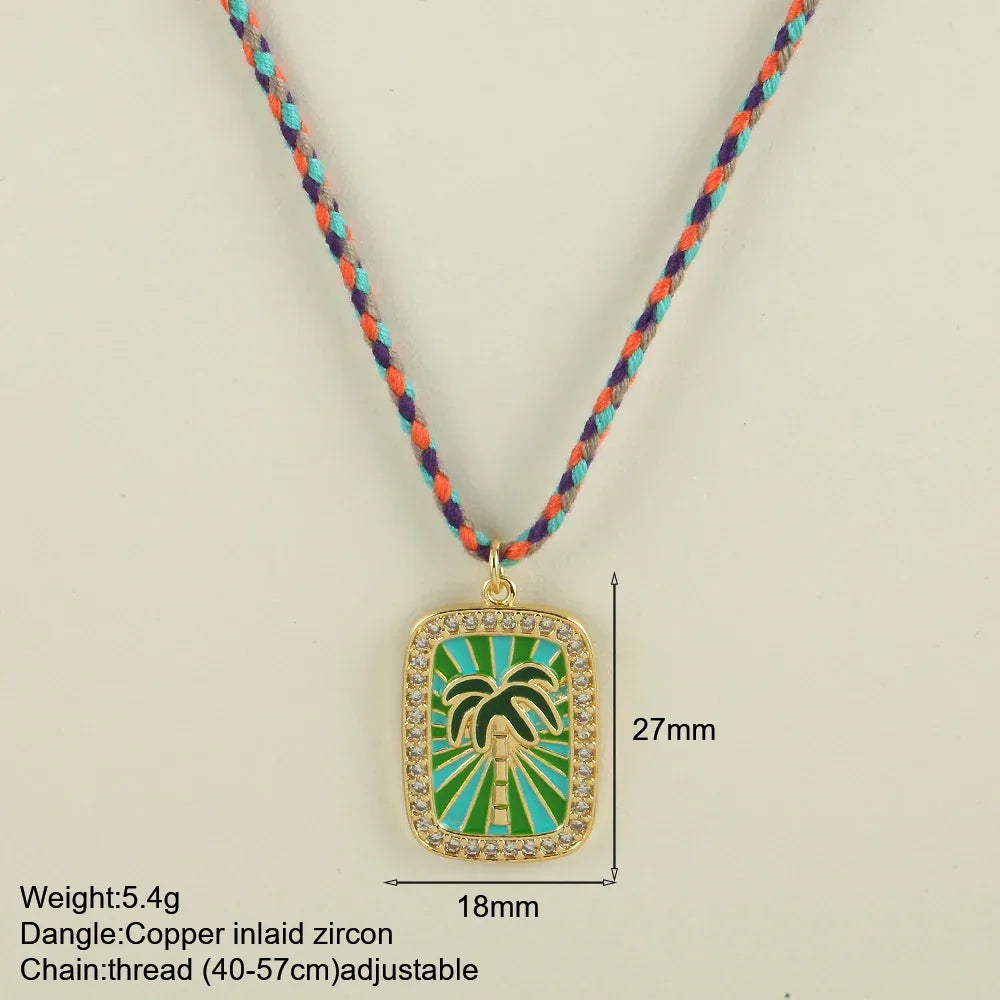 Handwoven Wool Chain Choker - Piña Colada