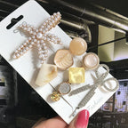 3/4pcs Set Pearl Hair Clip - Piña Colada