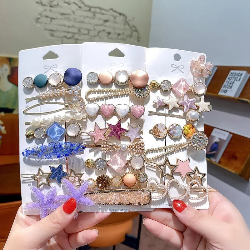 Trendy Geometric Hairpins for Women - Piña Colada
