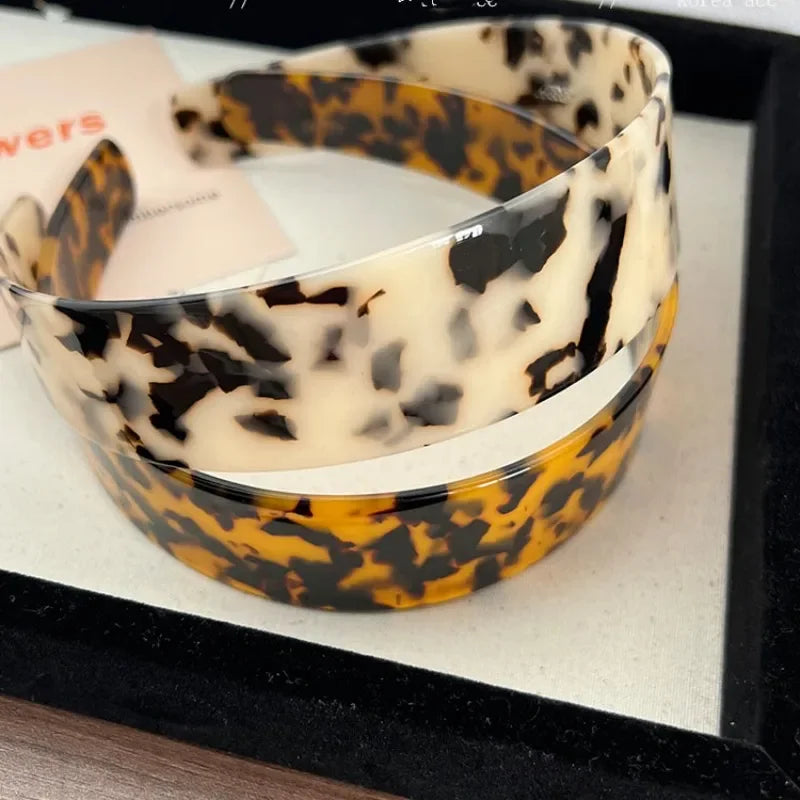 Leopard Print Headband - Piña Colada