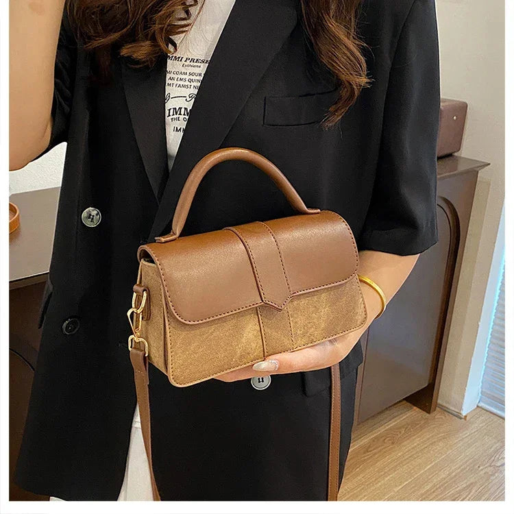 Leather Shoulder Bag - Piña Colada