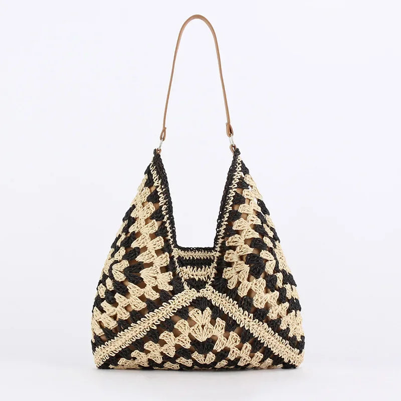 Woven Straw Tote - Piña Colada