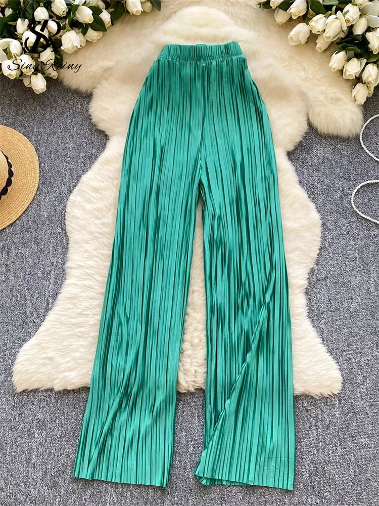 Summer Casual Pants Women High Waist - Piña Colada