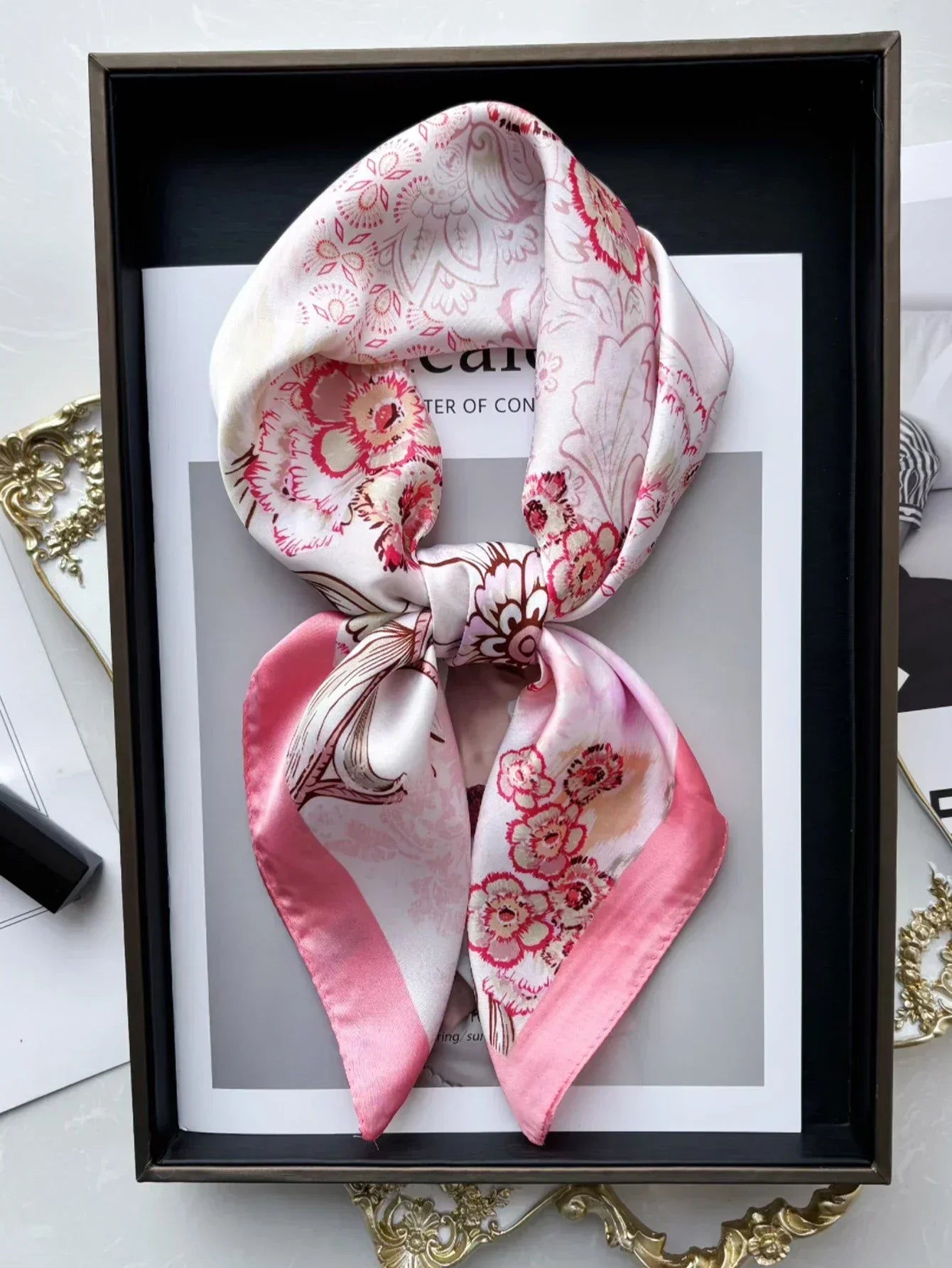Silk Square Scarf Spring - Piña Colada