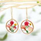 Natural Flower Dangle Earrings - Piña Colada