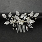 Crystal Pearl Hair Comb Clip - Piña Colada