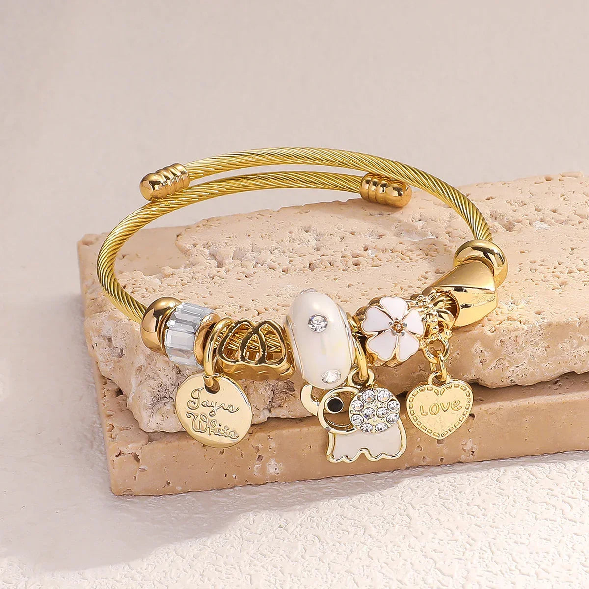 Bead Bracelet Elephant - Piña Colada
