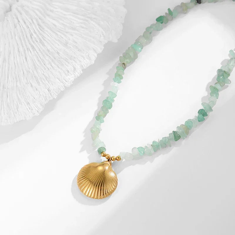 Shell Necklace Stainless Steel - Piña Colada