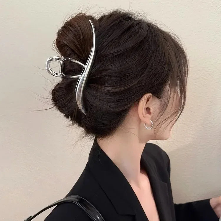 Metal Geometric Hair Claws - Piña Colada