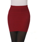 Summer Women High Waist Elastic Pleated Skirt - Piña Colada