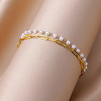 Stainless Steel Gold-Plated Anklet for Women - Piña Colada