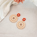 Boho Colorful Acrylic Charm Earrings - Piña Colada