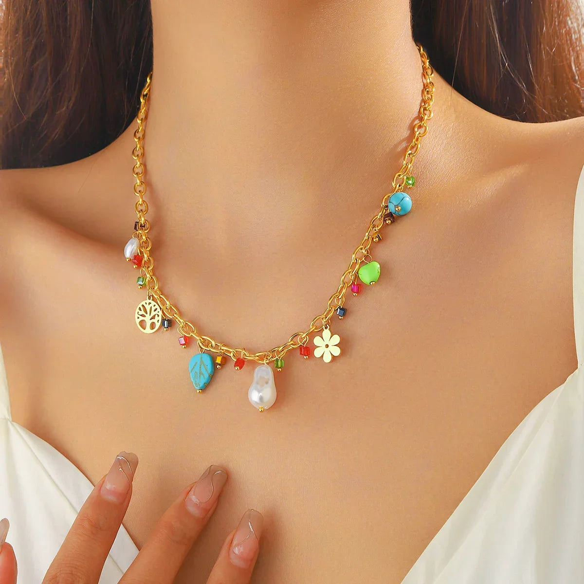 316L Stainless Steel Necklace New Trend - Piña Colada