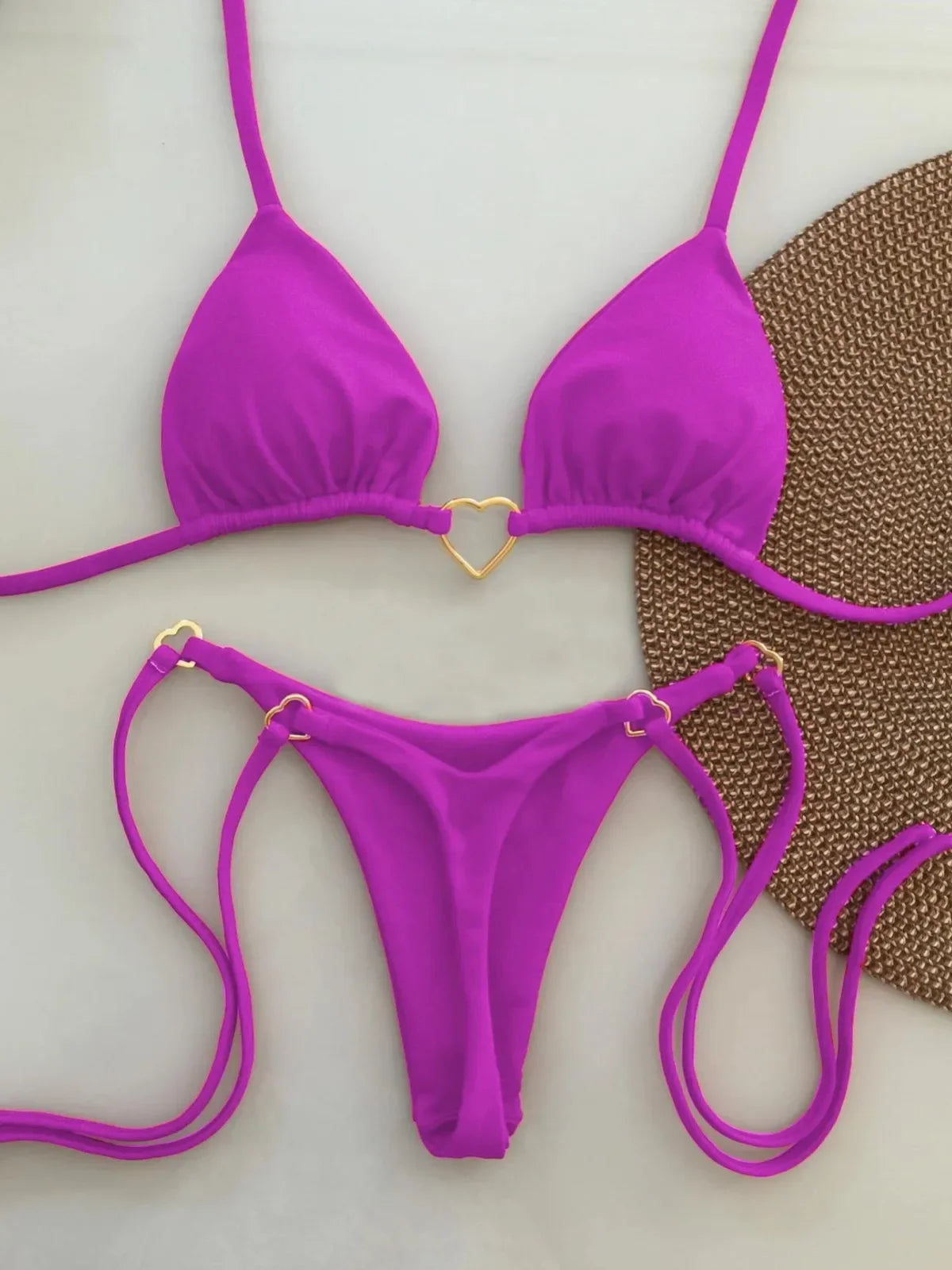 Bikini Low Waist Lace-up - Piña Colada