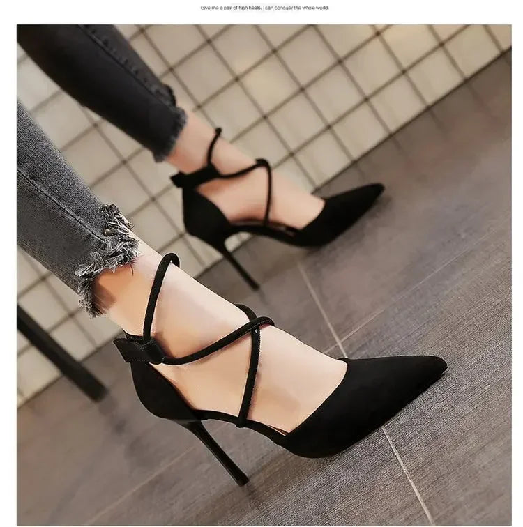 Cross-strap Sandals High Heels - Piña Colada