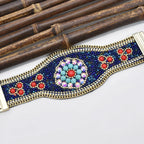 Vintage Handmade Beads Devil Eye - Piña Colada