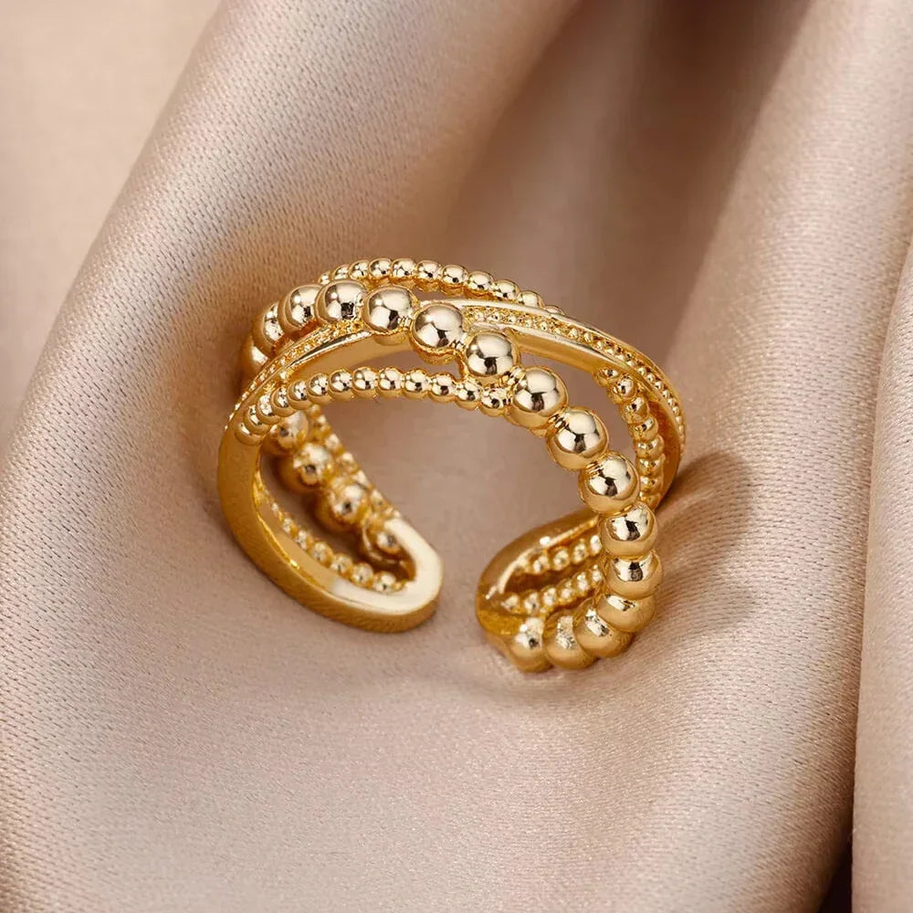 Stainless Steel Rings for Women Gold - Piña Colada