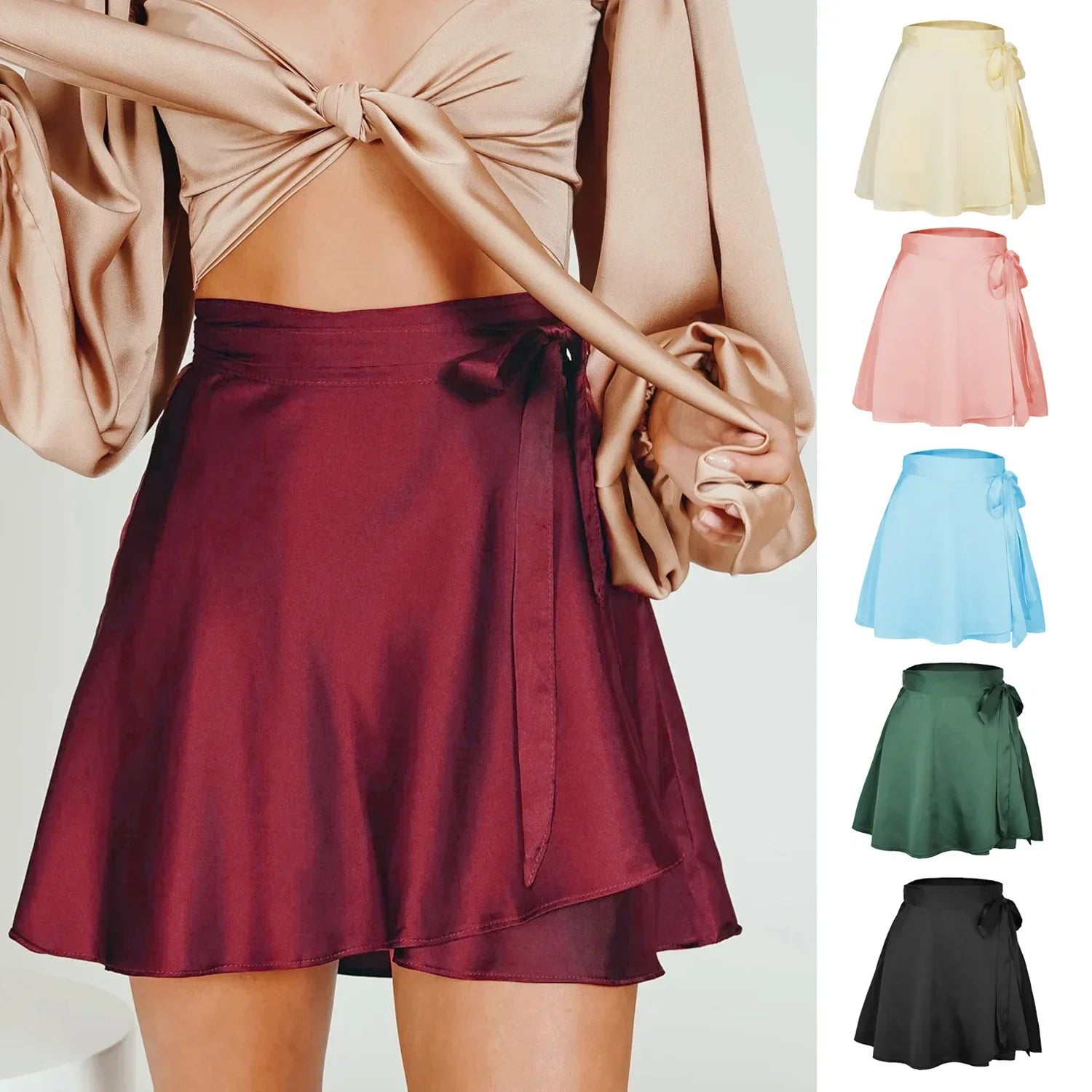 Skirt Chiffon Satin - Piña Colada
