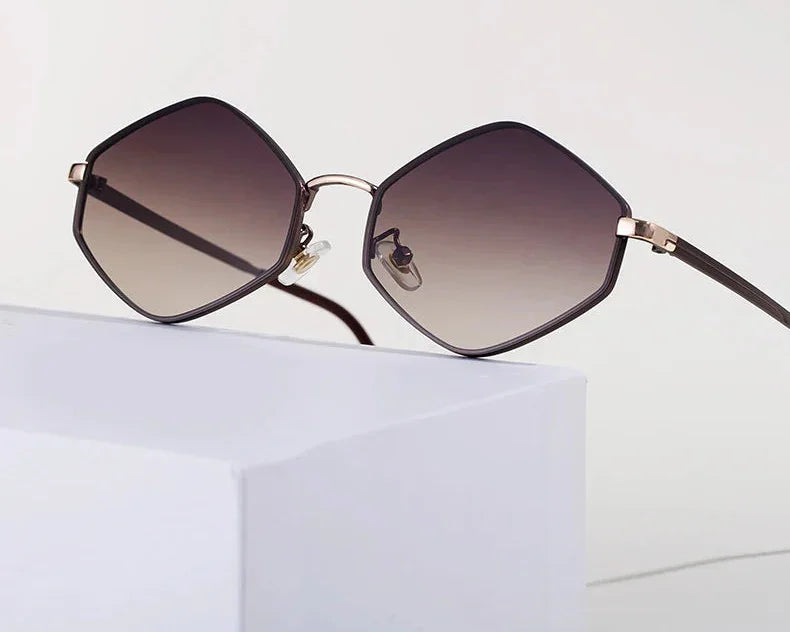 Small Frame Hexagon Punk Sunglasses - Piña Colada
