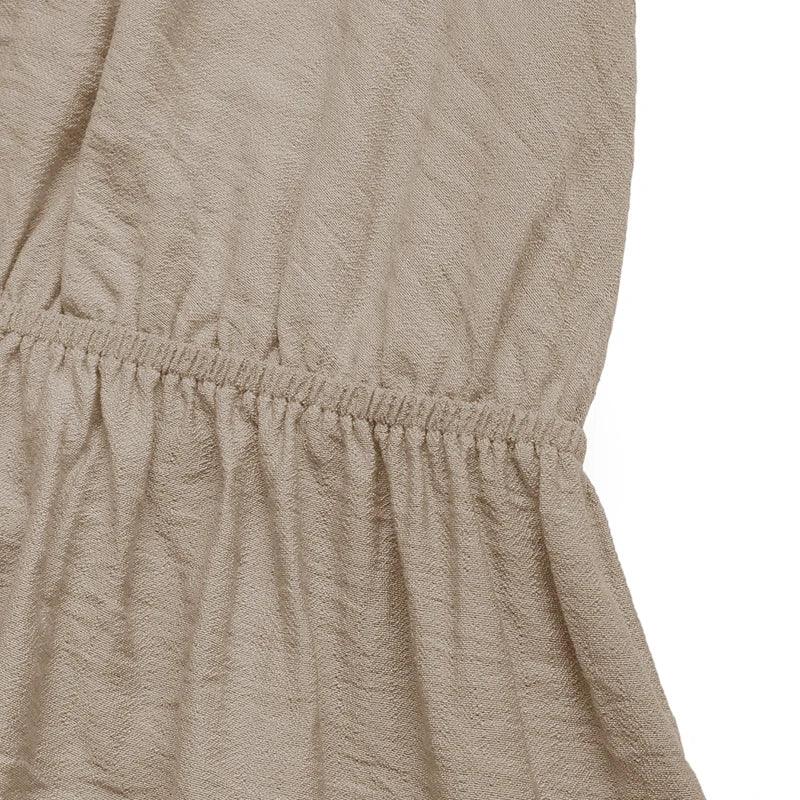 Minimalist Solid Sleeveless Romper - Piña Colada