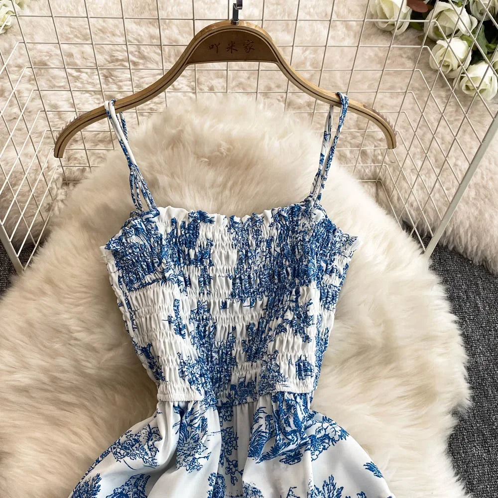 V Neck Dress Sleeveless Ankle Length - Piña Colada