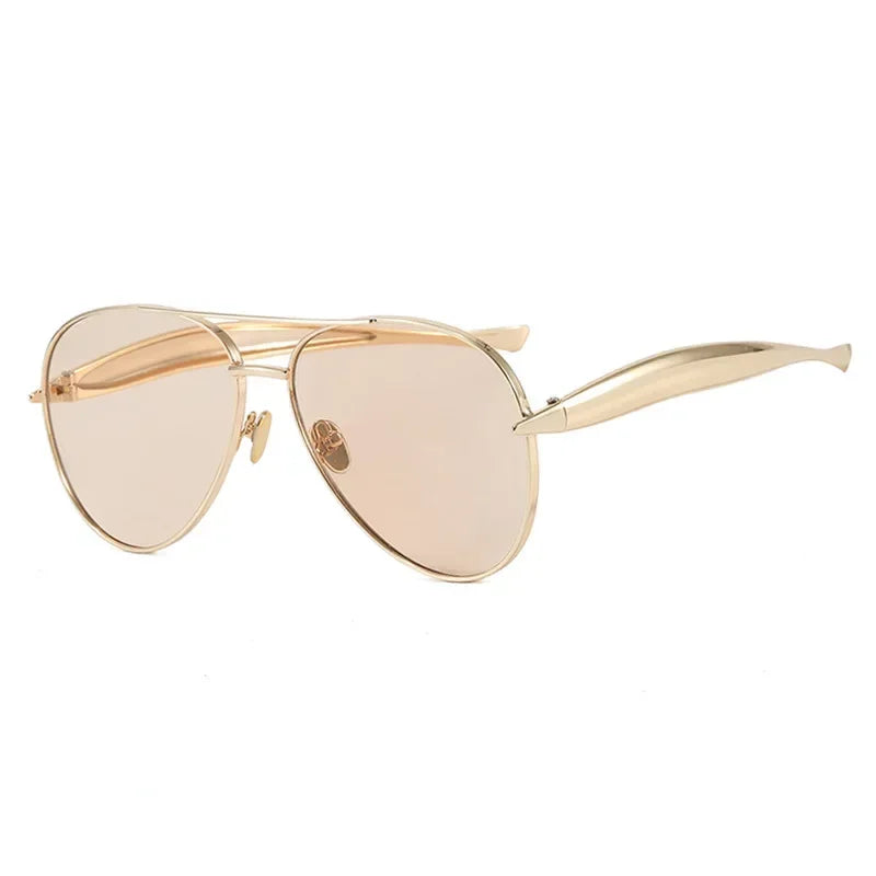 Vintage Metal Pilot Sunglasses - Piña Colada