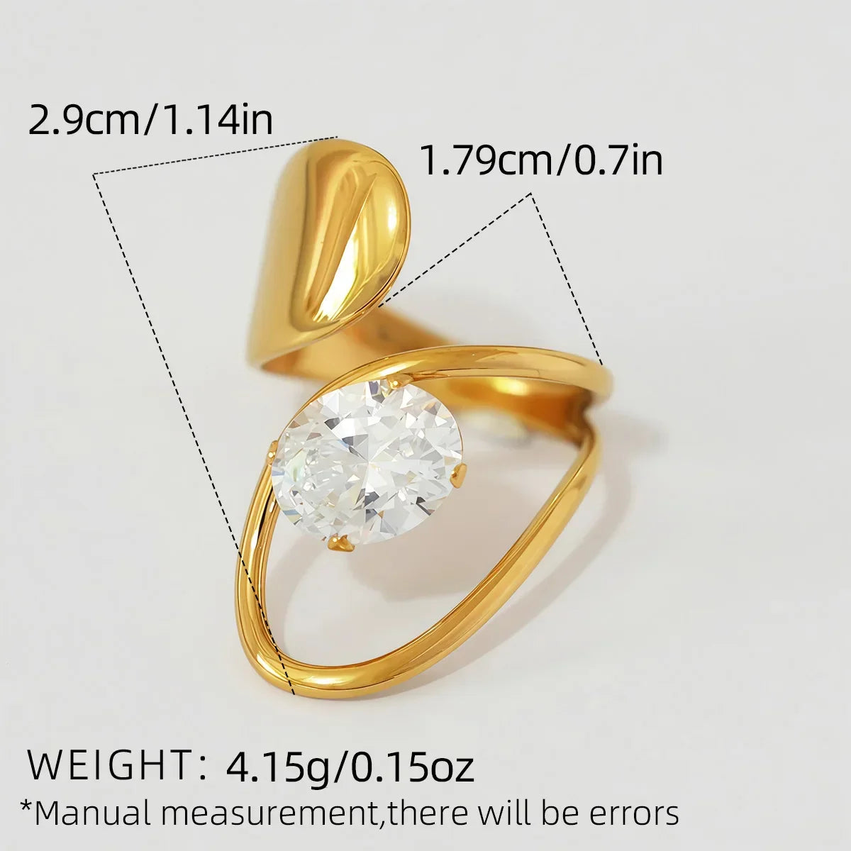 Cubic Zirconia Ring - Piña Colada