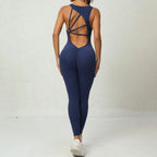 Seamless Sleeveless Yoga Jumpsuit for Women - Piña Colada