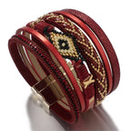 Handwoven Leather Bracelet - Piña Colada