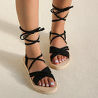 Breathable Round-Toe Ankle Strap Sandals - Piña Colada