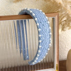 Print Pearl Crystal Headband - Piña Colada