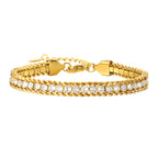 Cubic Zirconia Stainless Steel Bracelet