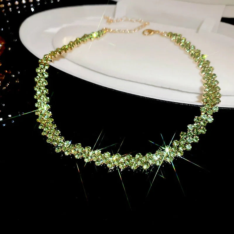 Full Rhinestone Choker - Piña Colada
