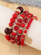 Boho Acrylic Beads Bracelet Set - Piña Colada