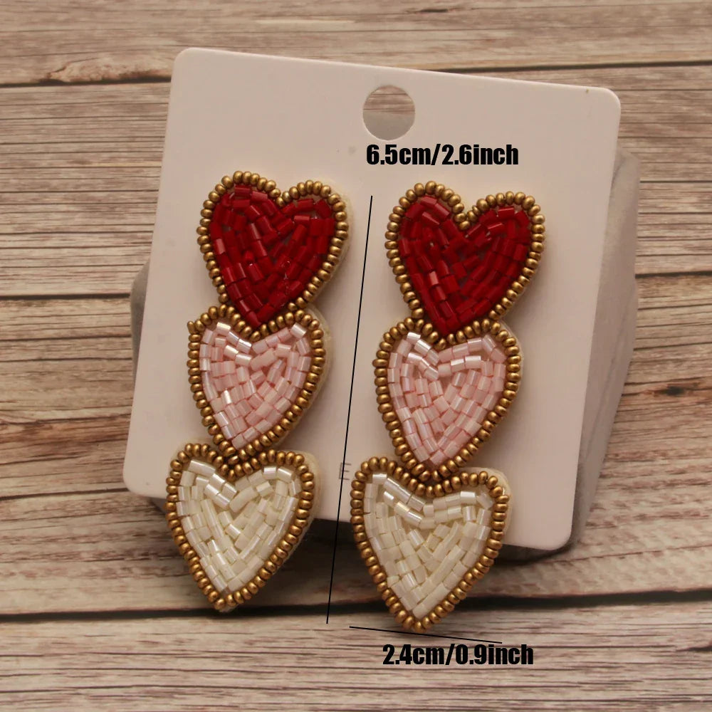 Love Beaded Earrings - Piña Colada