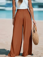 Wide Leg Loose Pants - Piña Colada