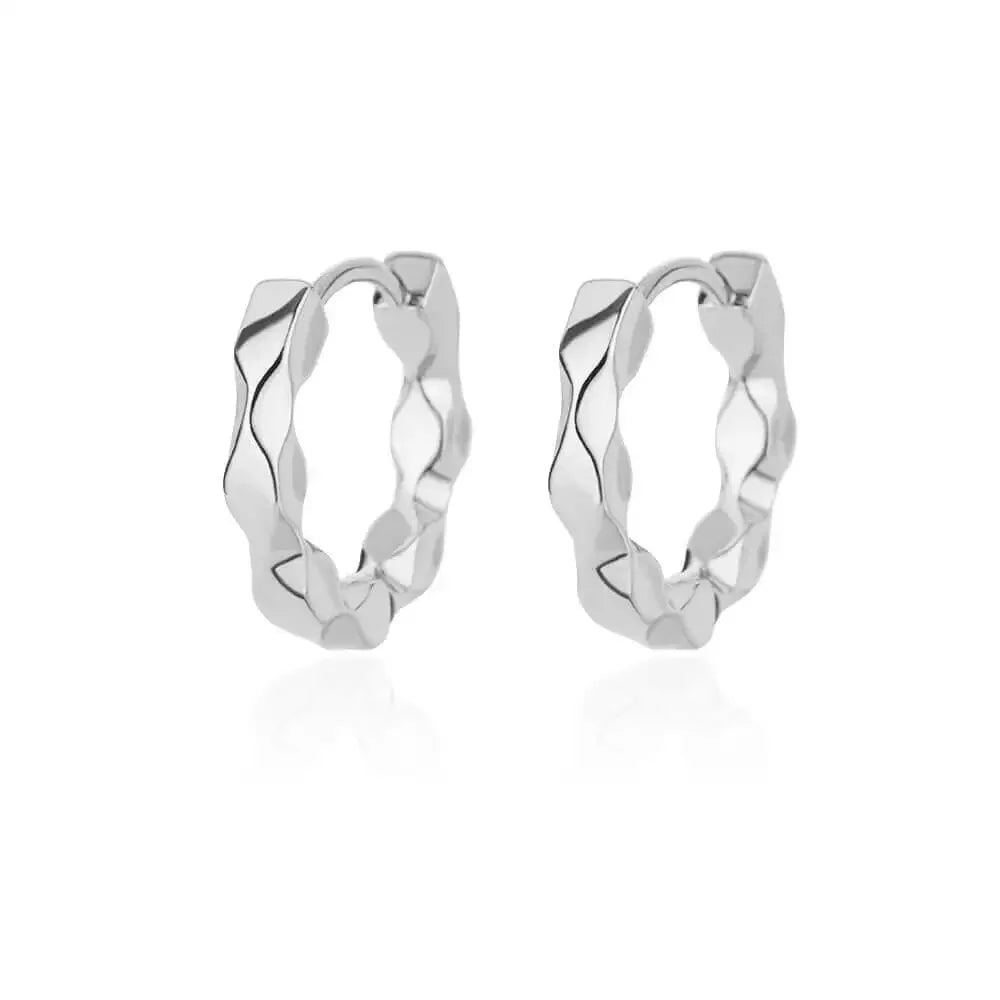 Zircon Polygon Earrings For Women Stainless Steel Geometric - Piña Colada