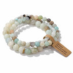 3Pcs Natural Stone Beaded Bracelets Set - Piña Colada