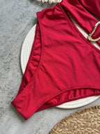 Metal Rings Cut Out Swimwear - Piña Colada
