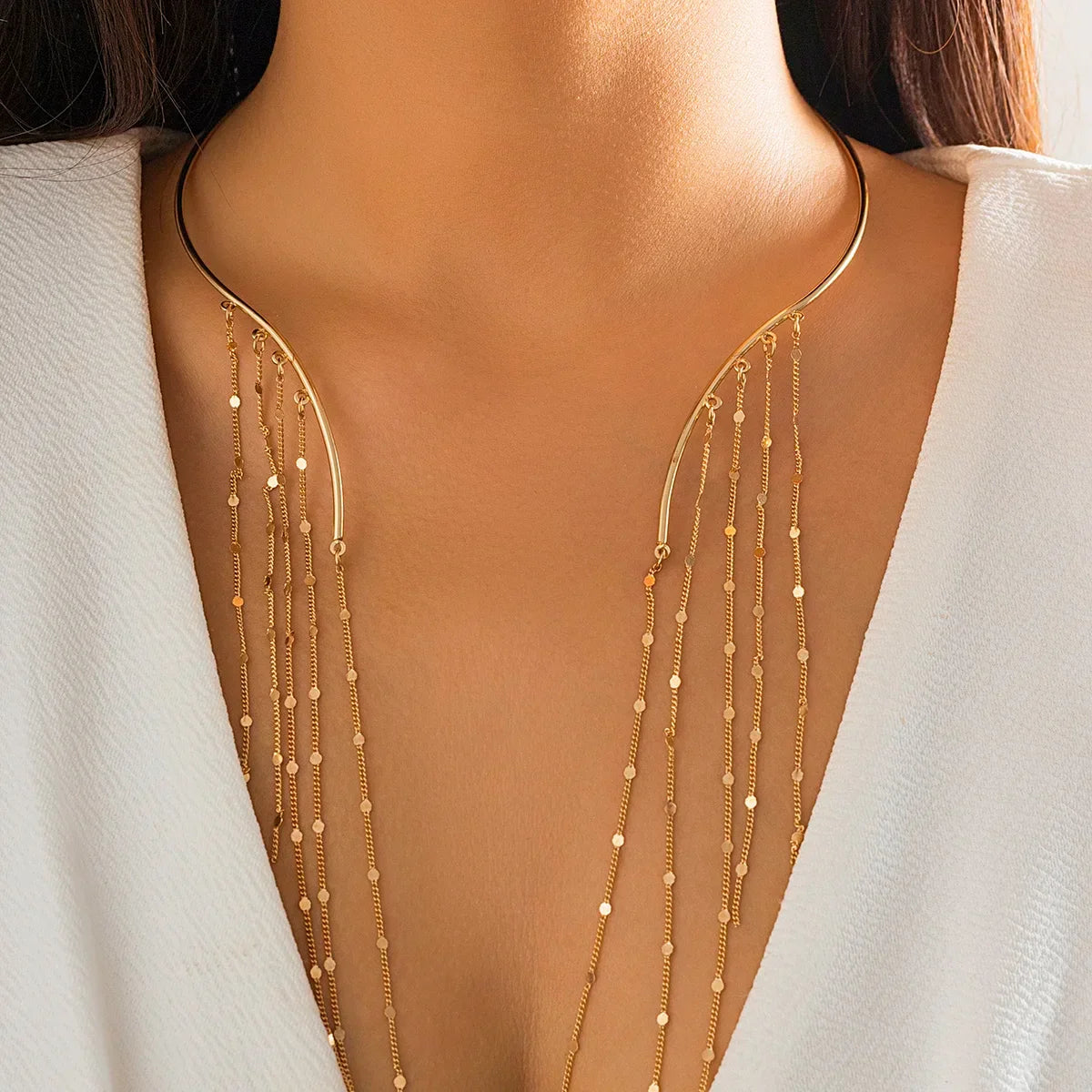Pearl Star Necklace Open Collar - Piña Colada