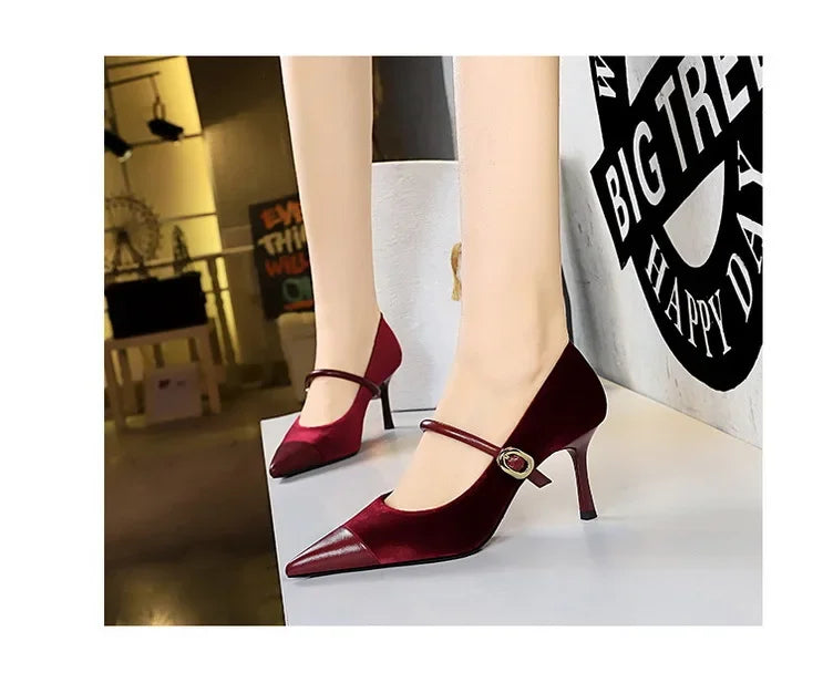 Pumps Pointed High Heels Stilettos - Piña Colada