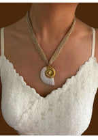 Stainless Steel Conch Leaf Sun - Piña Colada