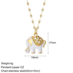 Gold Pendant Long Stainless Steel Chains - Piña Colada