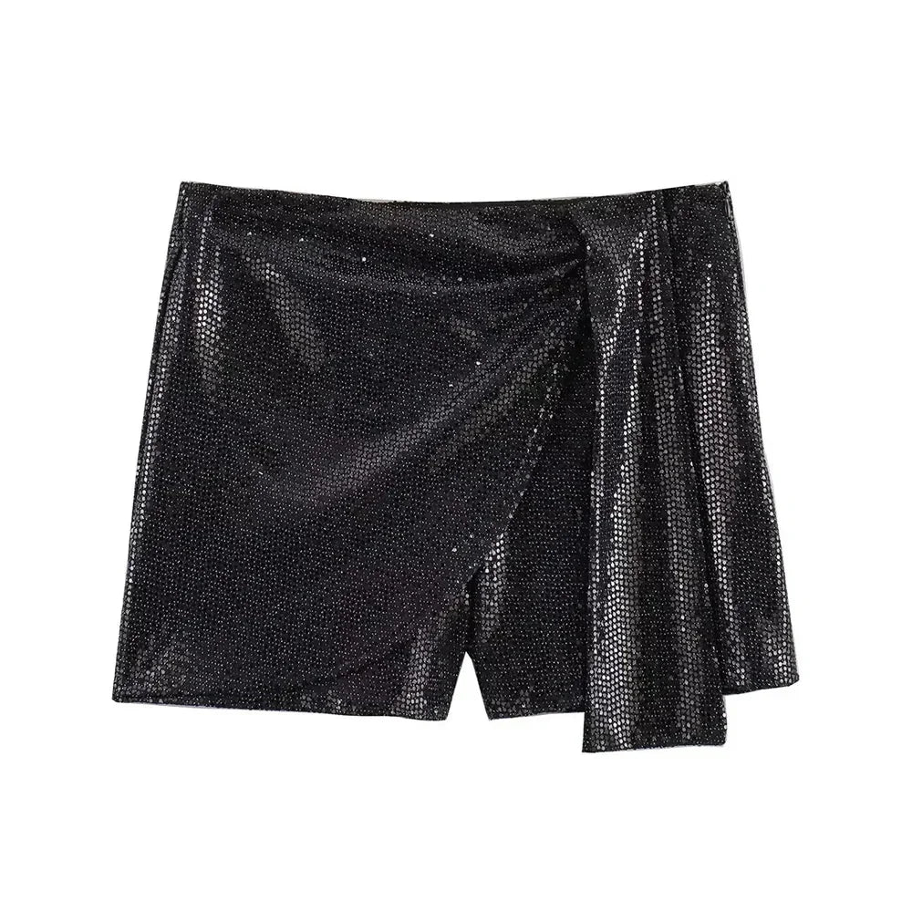 Sequin Shorts Skirts - Piña Colada