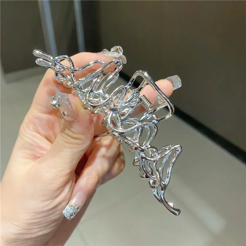 Metal Geometric Hair Claws - Piña Colada