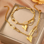 Stainless Steel Heart Jewelry - Piña Colada